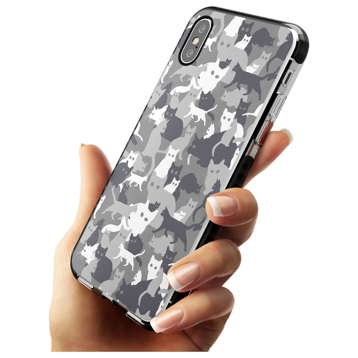 Dark Grey Cat Camouflage Pattern iPhone Case   Phone Case - Case Warehouse