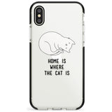 Home Is Where the Cat is Pink Fade Impact Phone Case for iPhone X XS Max XR