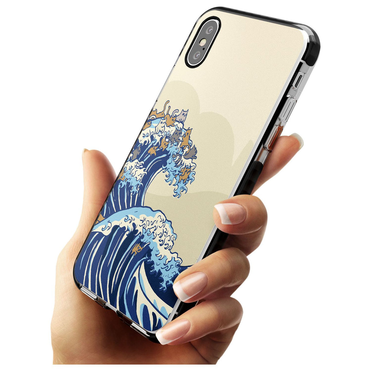 The Great Cat Wave Black Impact Phone Case for iPhone X XS Max XR