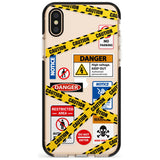 CAUTION Pink Fade Impact Phone Case for iPhone X XS Max XR