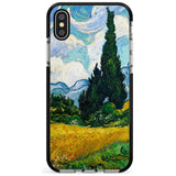 Wheat Field with Cypresses by Vincent Van Gogh Pink Fade Impact Phone Case for iPhone X XS Max XR