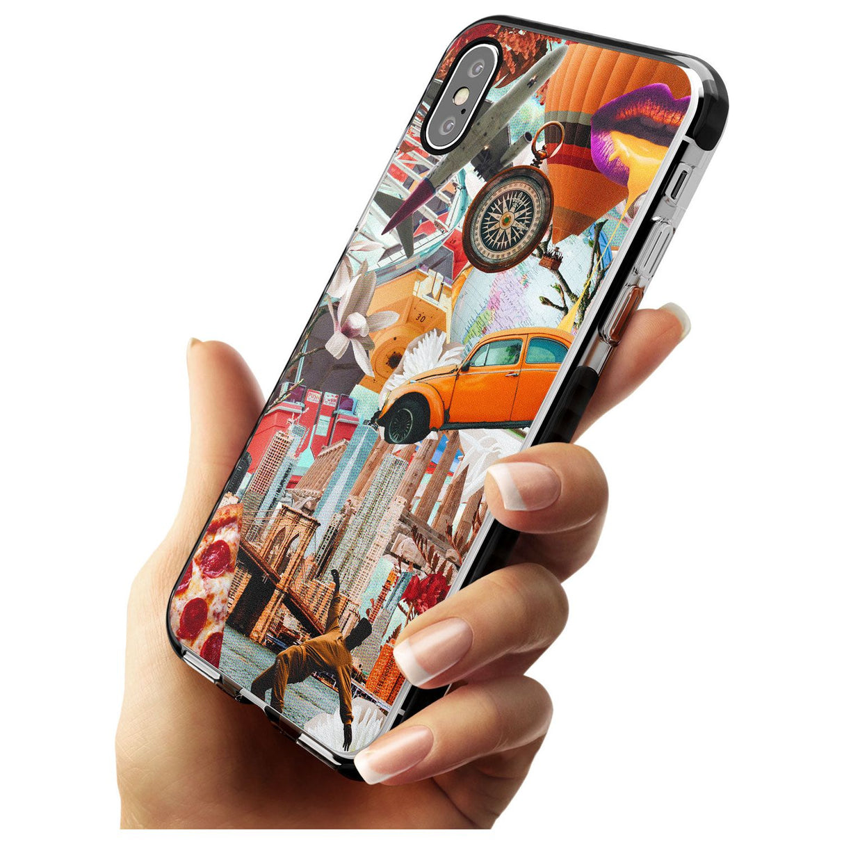 Vintage Collage: New York Mix Black Impact Phone Case for iPhone X XS Max XR