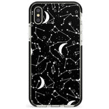 White Constellations on Black Pink Fade Impact Phone Case for iPhone X XS Max XR