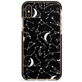 White Constellations on Black Pink Fade Impact Phone Case for iPhone X XS Max XR