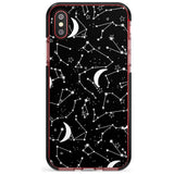 White Constellations on Black Pink Fade Impact Phone Case for iPhone X XS Max XR