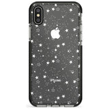 White Stars on Clear Phone Case for iPhone X XS Max XR