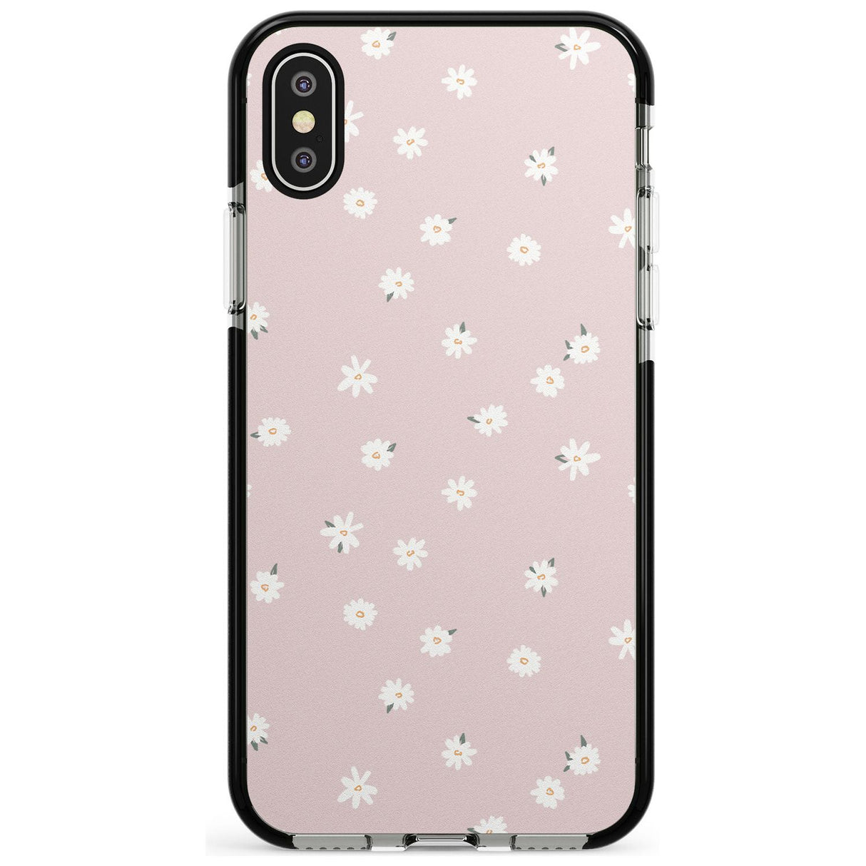 Painted Daises on Pink - Cute Floral Daisy Design Pink Fade Impact Phone Case for iPhone X XS Max XR