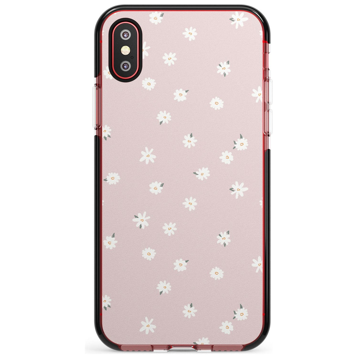 Painted Daises on Pink - Cute Floral Daisy Design Pink Fade Impact Phone Case for iPhone X XS Max XR