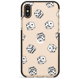 Clear Dice Pattern Black Impact Phone Case for iPhone X XS Max XR