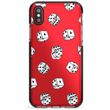 Clear Dice Pattern Black Impact Phone Case for iPhone X XS Max XR