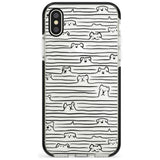 Dog Line Art - Black Black Impact Phone Case for iPhone X XS Max XR