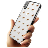 Cavalier King Charles Spaniel Pattern Clear Black Impact Phone Case for iPhone X XS Max XR