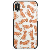 Hungarian Vizsla Watercolour Dog Pattern Black Impact Phone Case for iPhone X XS Max XR