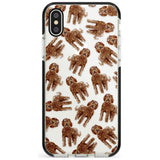 Labradoodle (Brown) Watercolour Dog Pattern Black Impact Phone Case for iPhone X XS Max XR