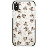 Shih tzu (Long Hair) Watercolour Dog Pattern Black Impact Phone Case for iPhone X XS Max XR