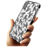 Poodle (Black) Watercolour Dog Pattern Black Impact Phone Case for iPhone X XS Max XR