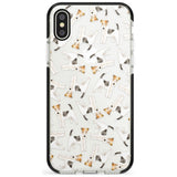 Wire Haired Fox Terrier Watercolour Dog Pattern Black Impact Phone Case for iPhone X XS Max XR