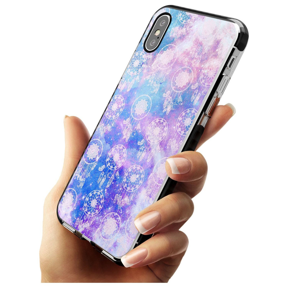 Dreamcatcher Pattern Galaxy Print Tie Dye Black Impact Phone Case for iPhone X XS Max XR