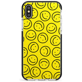 Happy Face Pattern iPhone Case  Black Impact Phone Case - Case Warehouse