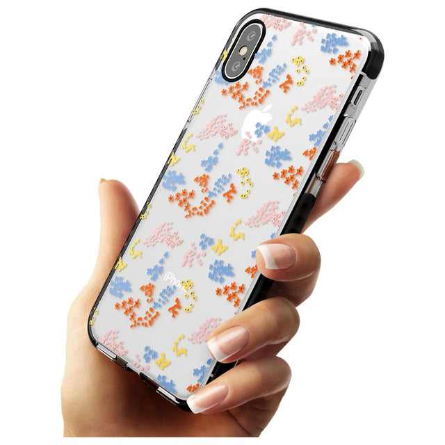 Small Flower Mix: Transparent Pink Fade Impact Phone Case for iPhone X XS Max XR