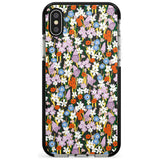 Energetic Floral Mix: Transparent Pink Fade Impact Phone Case for iPhone X XS Max XR