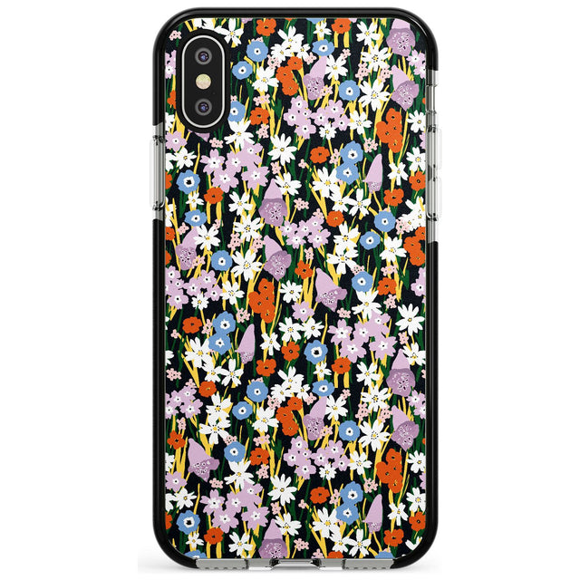 Energetic Floral Mix: Solid Pink Fade Impact Phone Case for iPhone X XS Max XR