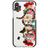 Floral Snake Pink Fade Impact Phone Case for iPhone X XS Max XR