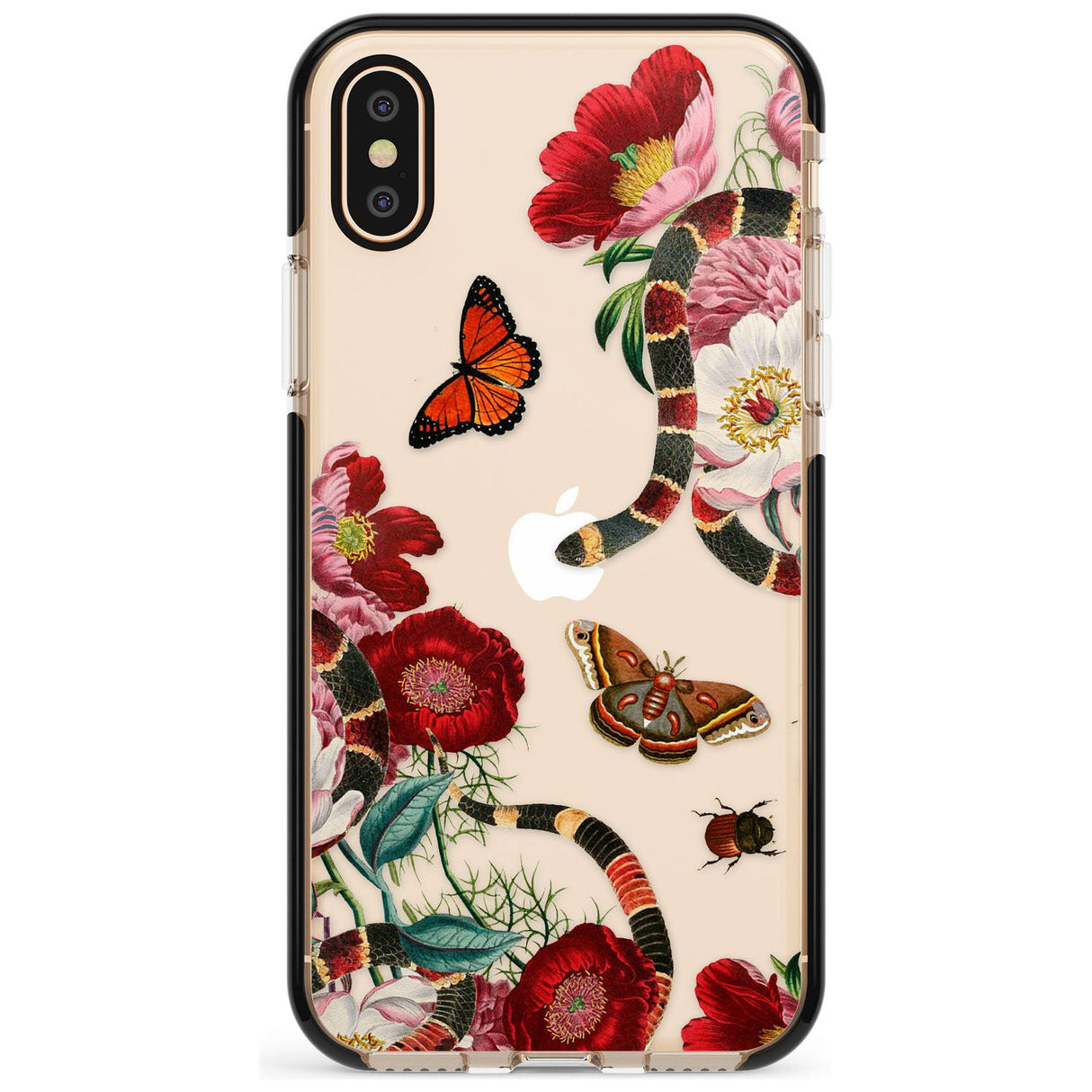 Botanical Snake  Pink Fade Impact Phone Case for iPhone X XS Max XR