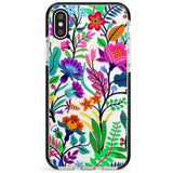 Floral Vibe Black Impact Phone Case for iPhone X XS Max XR