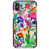 Floral Vibe Black Impact Phone Case for iPhone X XS Max XR