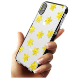 Daffodils Transparent Pattern Black Impact Phone Case for iPhone X XS Max XR