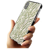 Fern Leaf Pattern Design - Cream Black Impact Phone Case for iPhone X XS Max XR