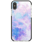 Light Blue Galaxy Pattern Design Black Impact Phone Case for iPhone X XS Max XR