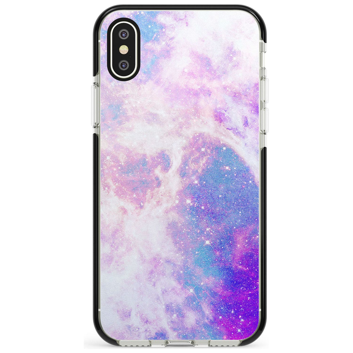 Purple & Blue Galaxy Pattern Design Black Impact Phone Case for iPhone X XS Max XR