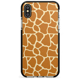 Giraffe Pattern Black Impact Phone Case for iPhone X XS Max XR