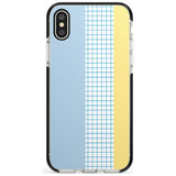 Abstract Grid Blue & Yellow Black Impact Phone Case for iPhone X XS Max XR