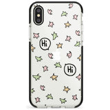 Heartstopper Leaves Pattern Black Impact Phone Case for iPhone X XS Max XR