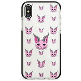 Demon Cat Pattern Black Impact Phone Case for iPhone X XS Max XR