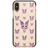 Demon Cat Pattern Black Impact Phone Case for iPhone X XS Max XR