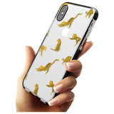 Clear Jaguar Jungle Cat Pattern Black Impact Phone Case for iPhone X XS Max XR