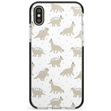 Adorable Dinosaurs Pattern Black Impact Phone Case for iPhone X XS Max XR