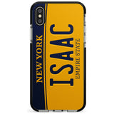 New York License Plate Pink Fade Impact Phone Case for iPhone X XS Max XR