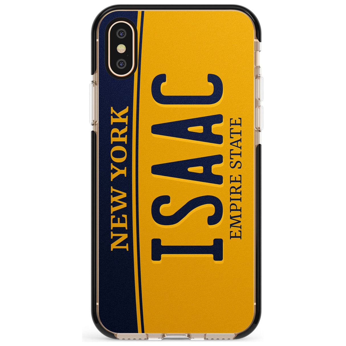 New York License Plate Pink Fade Impact Phone Case for iPhone X XS Max XR