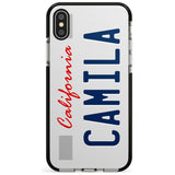 California License Plate Pink Fade Impact Phone Case for iPhone X XS Max XR