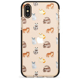 Cute Cat Pattern - Clear Pink Fade Impact Phone Case for iPhone X XS Max XR