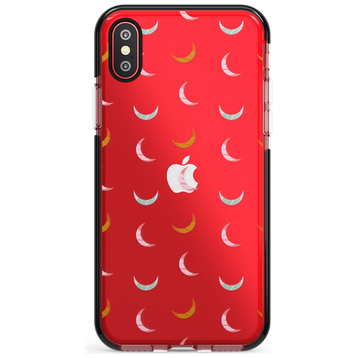 Colourful Crescent Moons Pink Fade Impact Phone Case for iPhone X XS Max XR