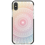 Large Rainbow Mandala Transparent Design Pink Fade Impact Phone Case for iPhone X XS Max XR