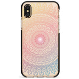 Large Rainbow Mandala Transparent Design Pink Fade Impact Phone Case for iPhone X XS Max XR