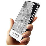 Map of Chicago, Illinois Black Impact Phone Case for iPhone X XS Max XR