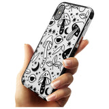 Psychedelic Mushrooms Pattern Black Impact Phone Case for iPhone X XS Max XR